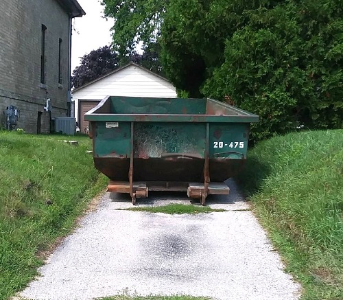 Dumpster on a Hill Green Bay